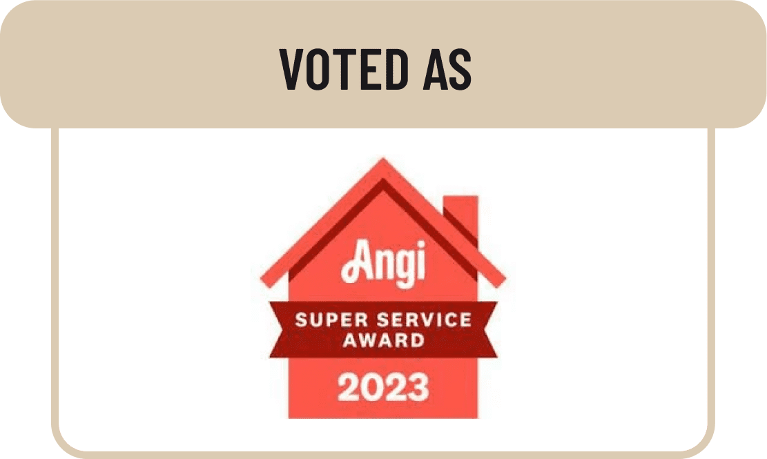 Angi Super Service Award badge for 2023.