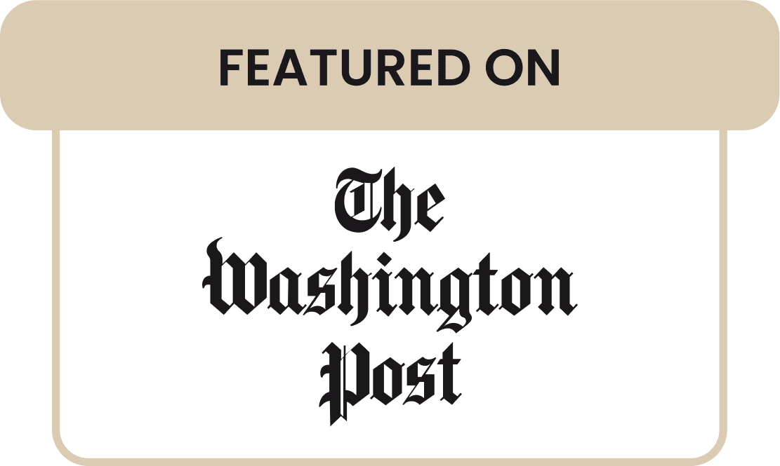 Logo of The Washington Post under 'Featured On' text.