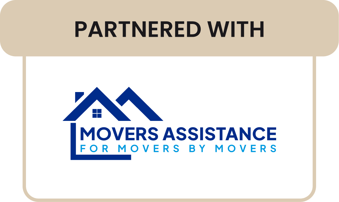 Logo of Movers Assistance partnered with another entity.