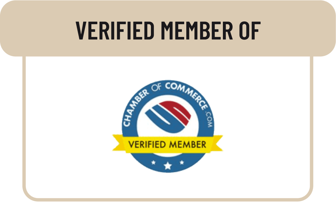 Verified member badge of a Chamber of Commerce group.
